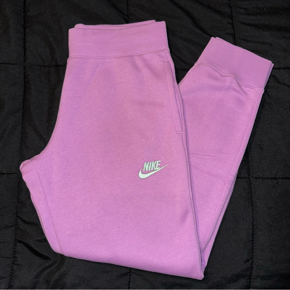 NWOT Nike Kids Purple With Teal Logo Sweatpants